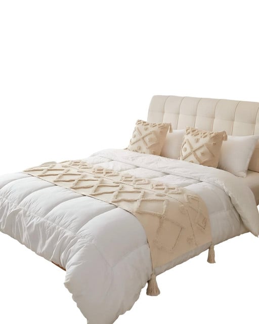 JUEGO DE PIECERA DE CAMA CON 2 FUNDAS MODELO BOHO - 2