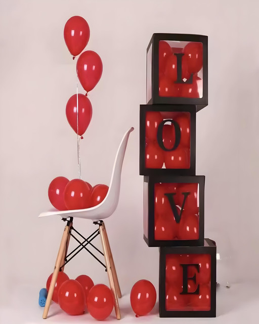 CAJA DE DECORACION LOVE SAN VALENTIN NEGRO - 3