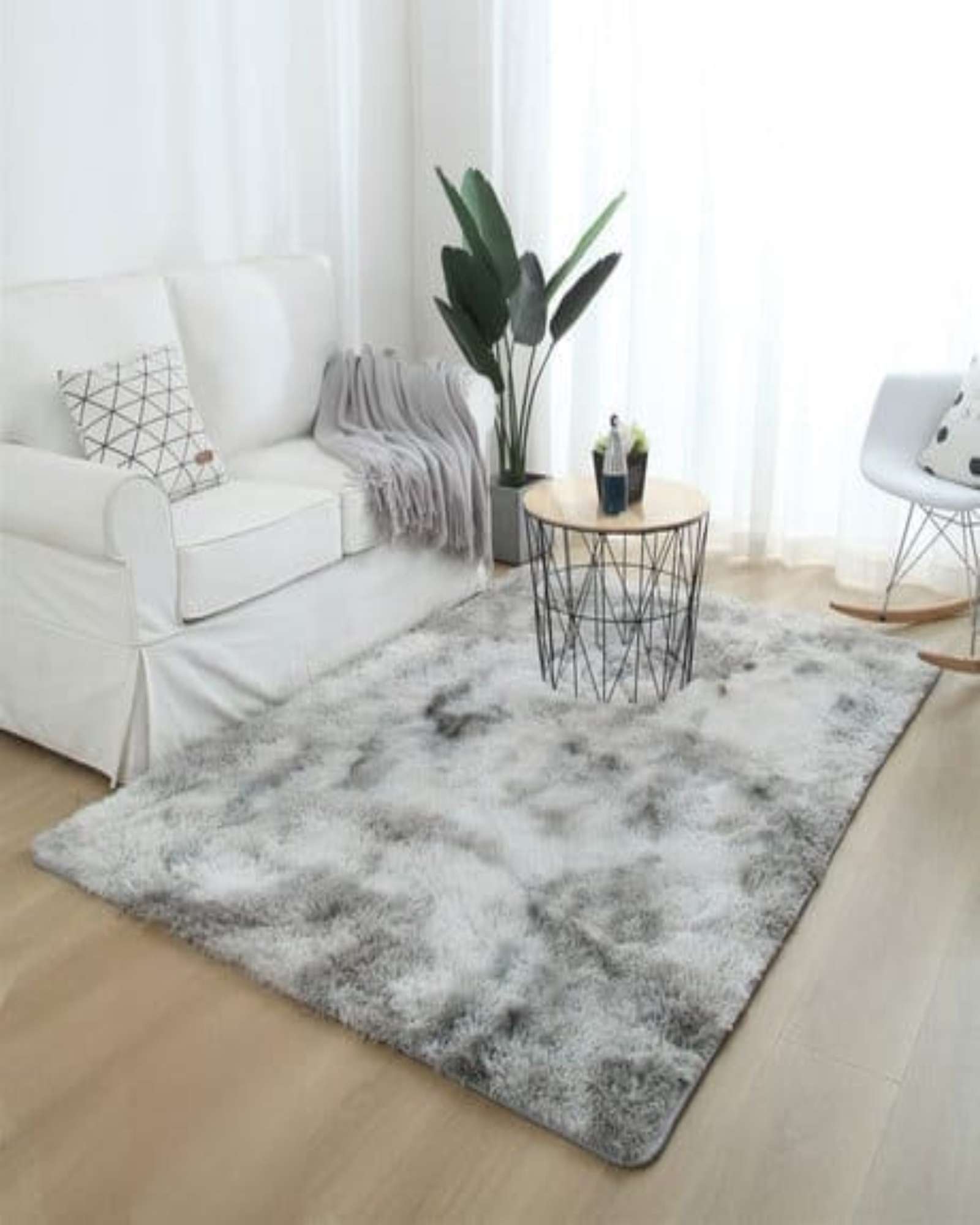 ALFOMBRA PELUDA 180X200 GRIS - 1
