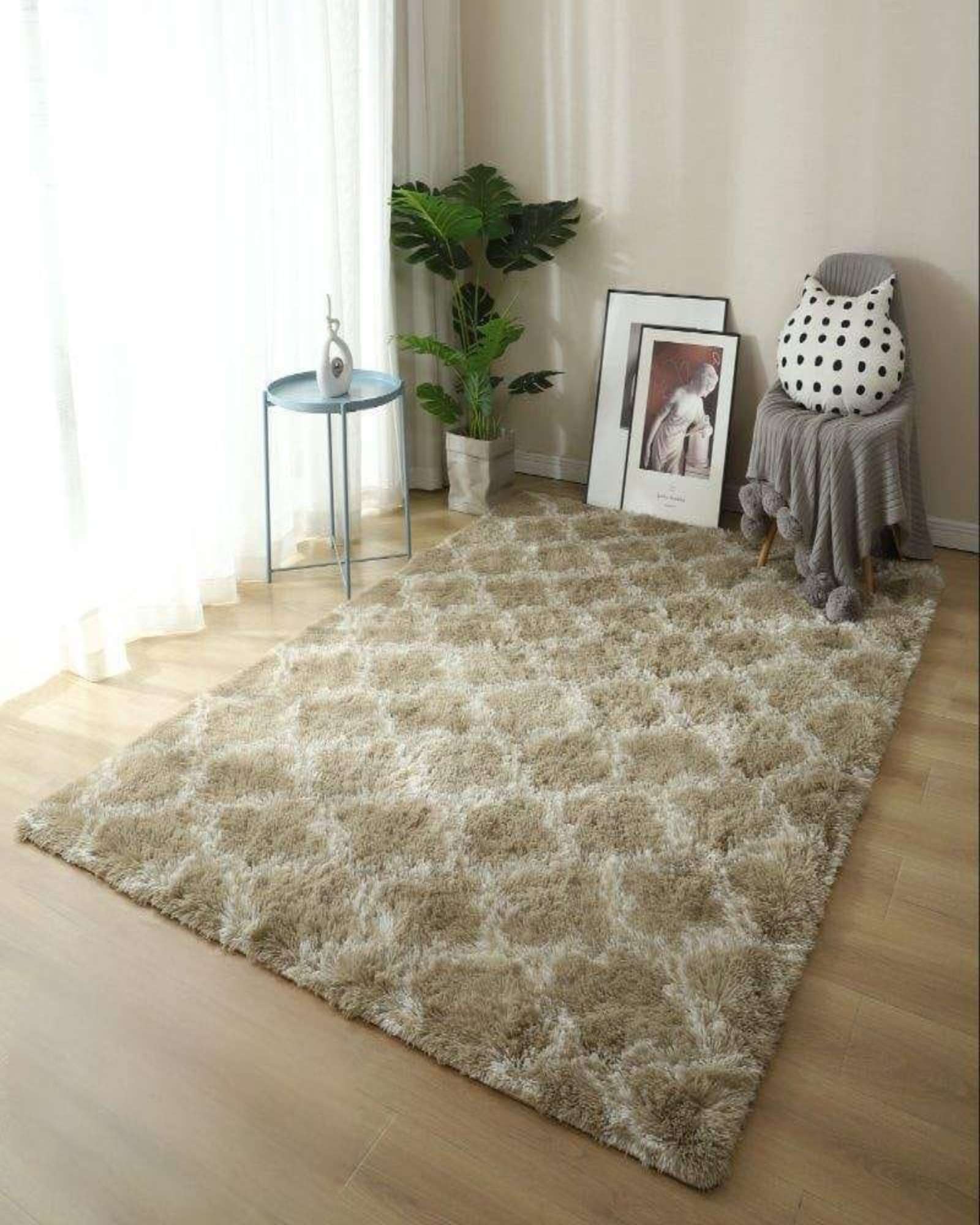 ALFOMBRA PELUDA 180X200 BEIGE - 1