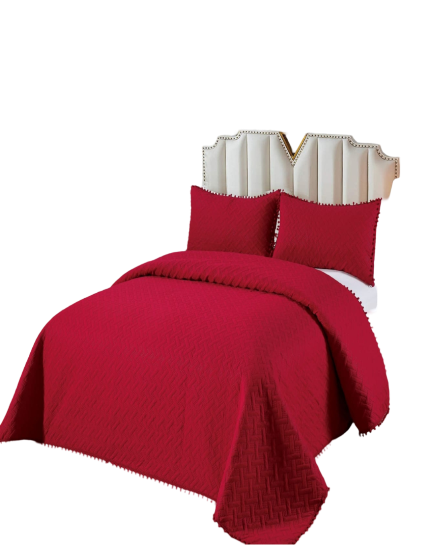 CUBRECAMA DE VERANO CON POMPONES - FRESCO KING / SUPER KING - 1