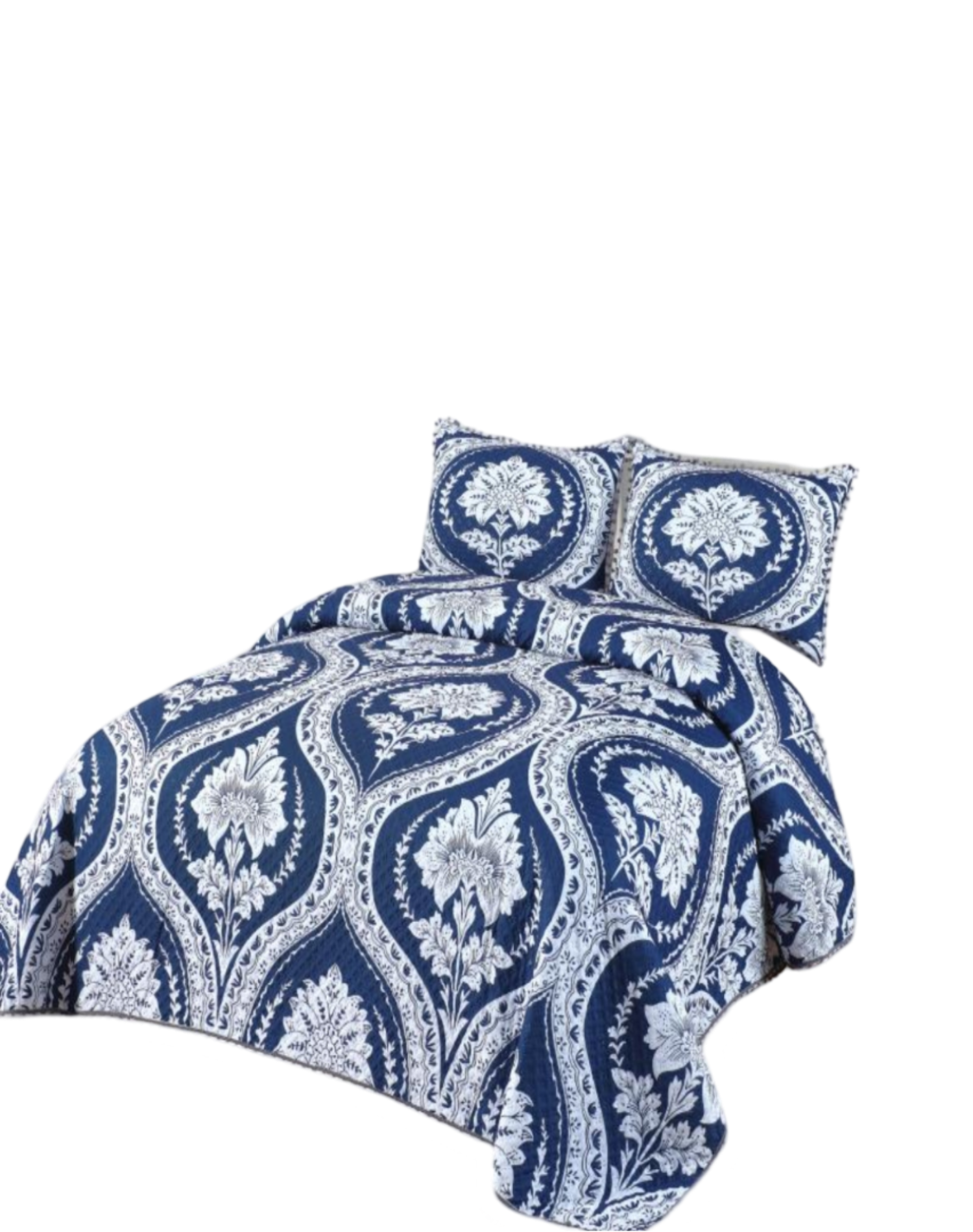 CUBRECAMA LIGERO DE VERANO CON POMPONES - ELEGANTES KING / SUPER KING - 1