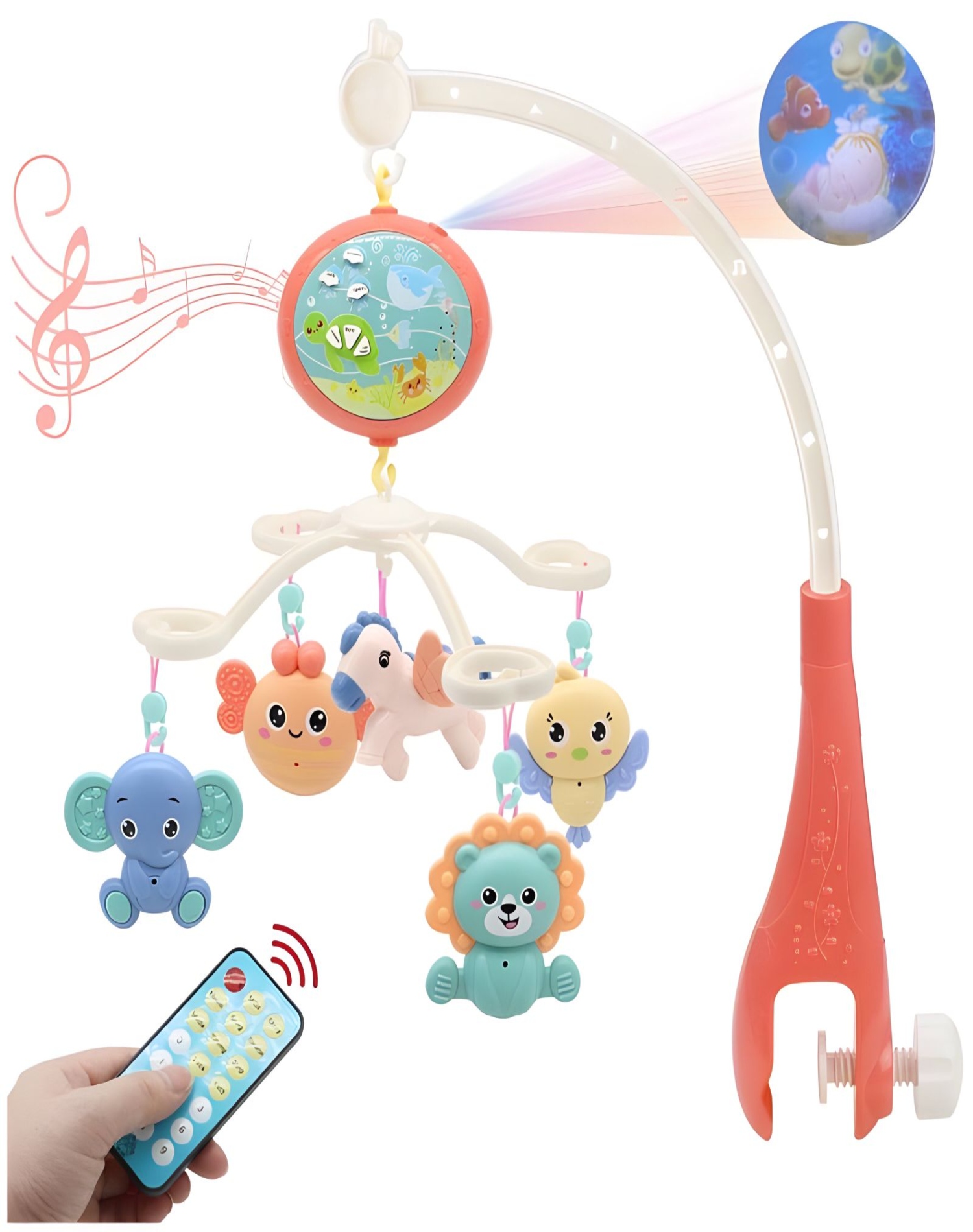 MÓVIL BEBE CON IMAGEN Y SONIDO Y CON CONTROL ZOOLÓGICO 21N2 - 1