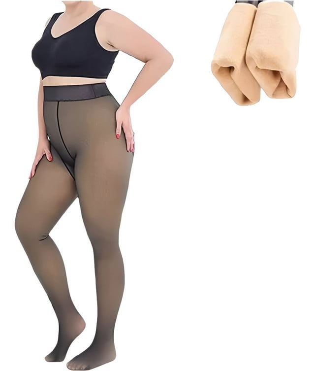 CALZA PACK DE 4 PANTYS EFECTO PIEL MUJER PARA INVIERNO - 4