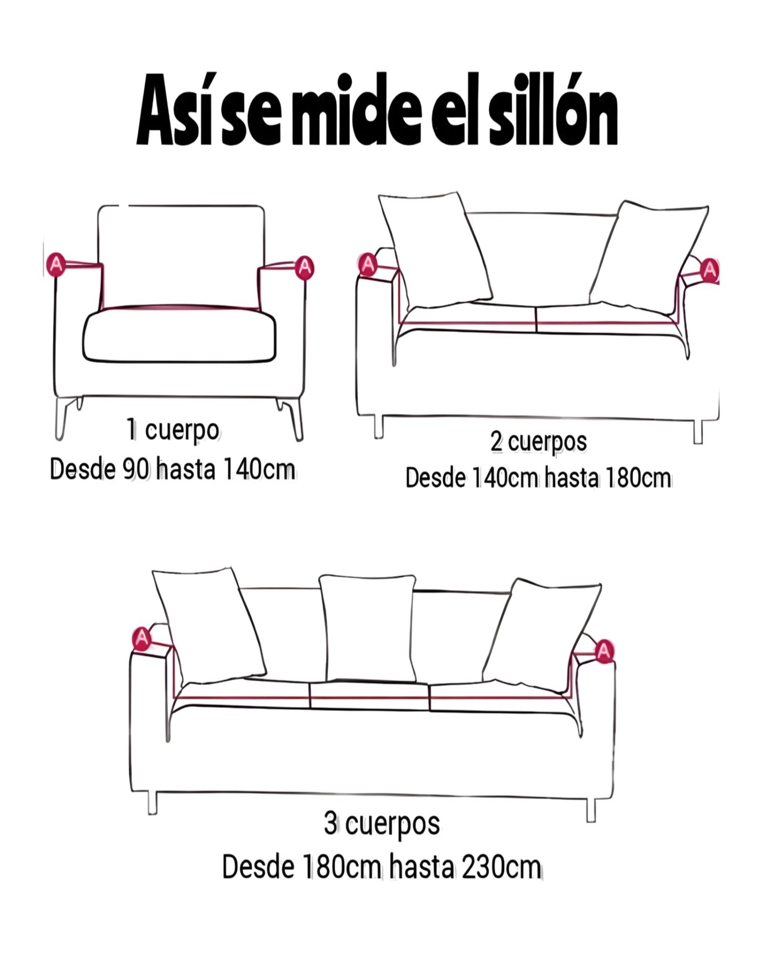 FUNDA SOFÁ 3 CUERPOS TEXTURIZADA AJUSTABLE 6N13 - 4