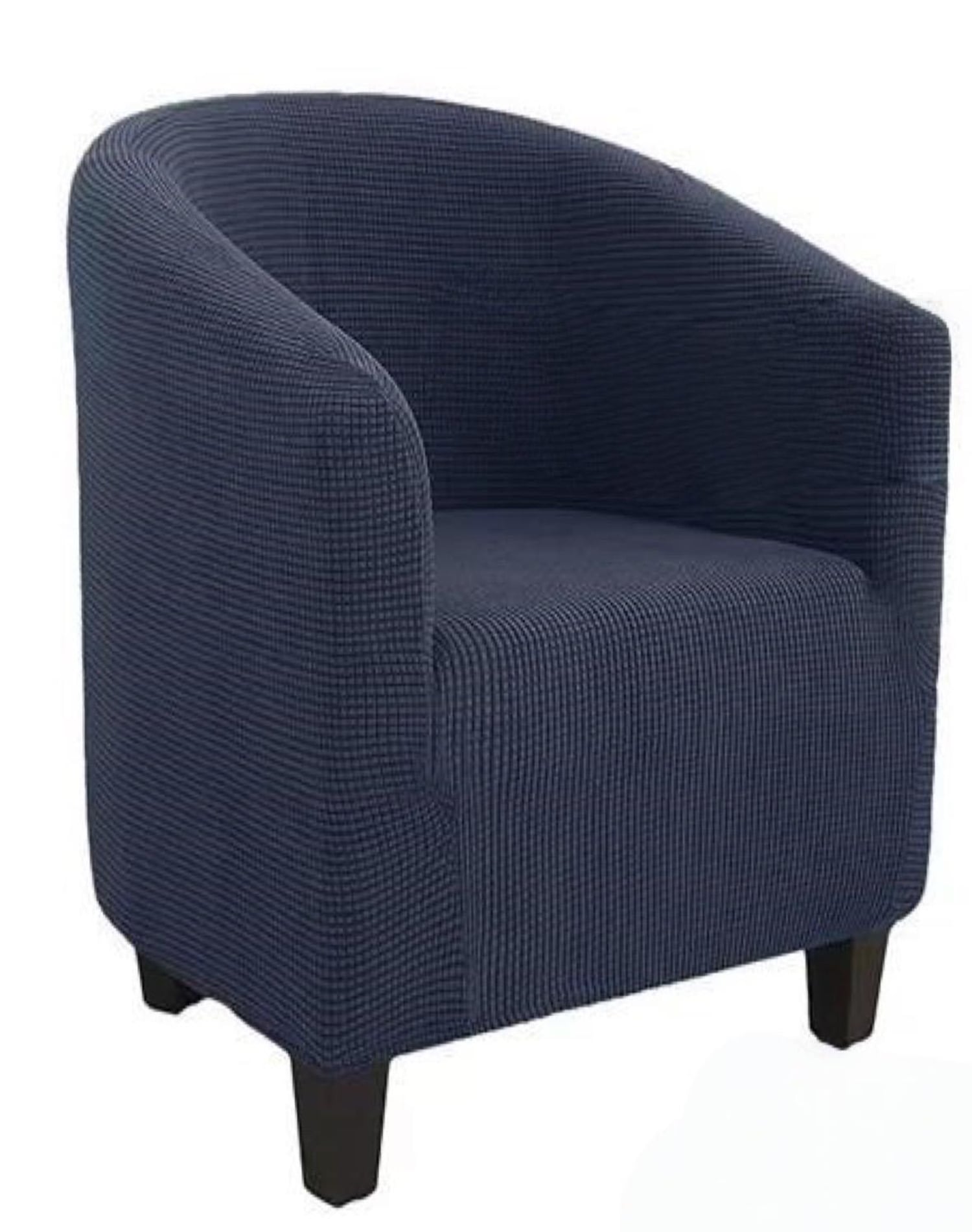 FUNDA POLTRONA SOFA TEXTURIZADA AJUSTABLE AZUL - 1