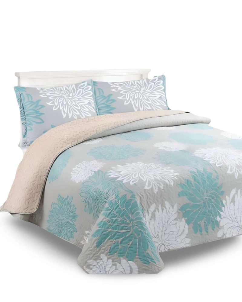 COBERTOR COLCHA QUILT SHERPA KING MEDIDA 250X270 CM - 5