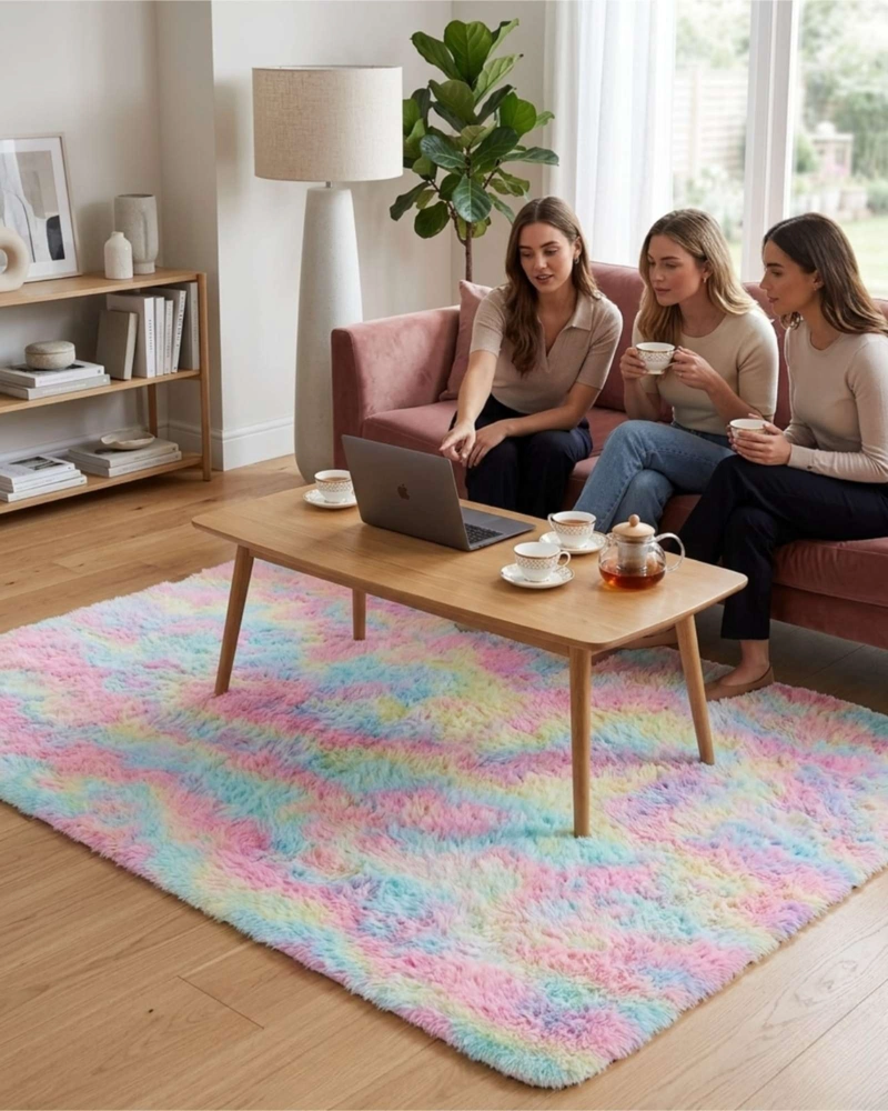 ALFOMBRA SHAGGY PELUDA EXTRA SUAVE VERANO / INVIERNO 240 X 200 CM - 1