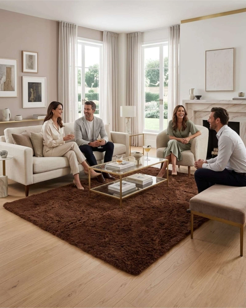 ALFOMBRA SHAGGY PELUDA EXTRA SUAVE VERANO / INVIERNO 180 X 200 CM - 4