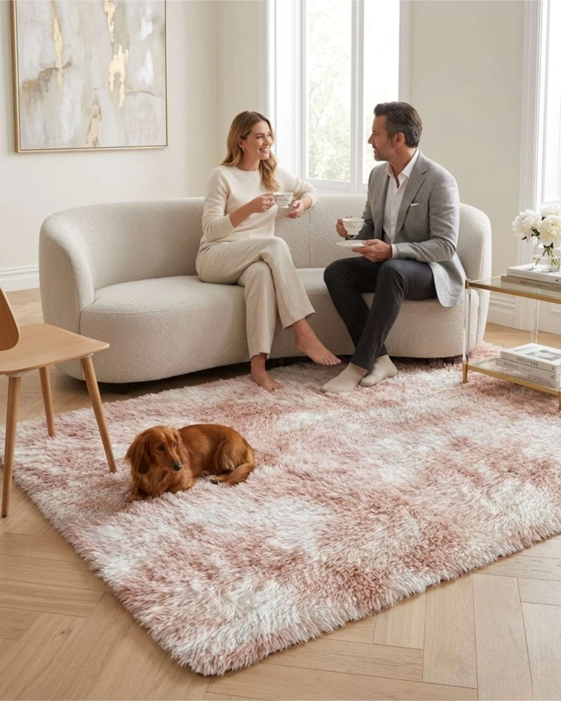 ALFOMBRA SHAGGY PELUDA EXTRA SUAVE VERANO / INVIERNO 180 X 200 CM - 1