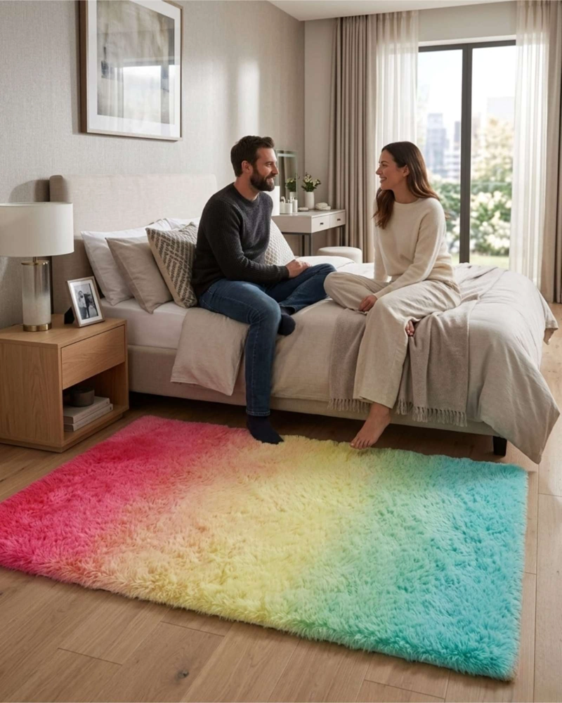 ALFOMBRA SHAGGY PELUDA EXTRA SUAVE VERANO / INVIERNO 180 X 200 CM - 3