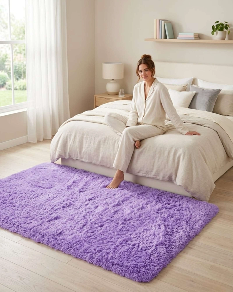 ALFOMBRA SHAGGY PELUDA EXTRA SUAVE VERANO / INVIERNO 180 X 200 CM - 1