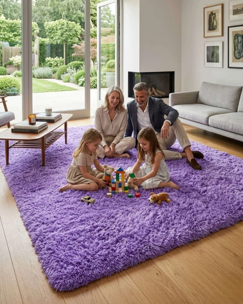 ALFOMBRA SHAGGY PELUDA EXTRA SUAVE VERANO / INVIERNO 180 X 200 CM - 3