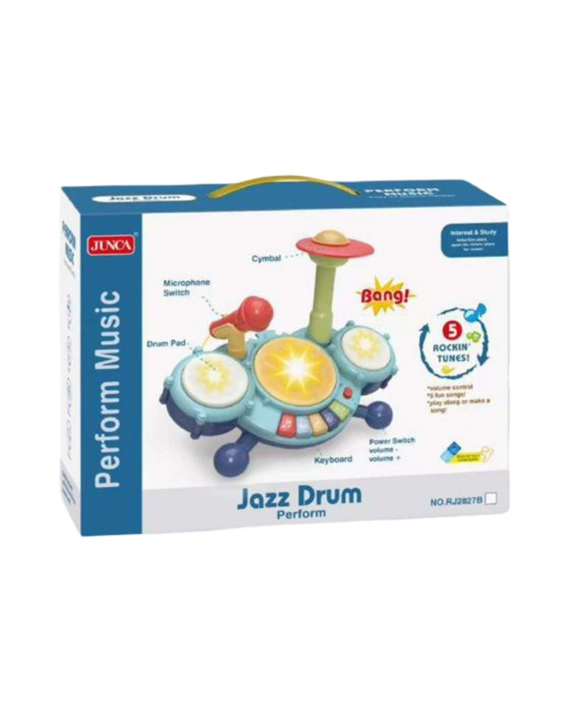 JUGUETE DIDACTICO BATERIA MUSICAL CON LUCES Y SONIDO PARA BEBE - 6