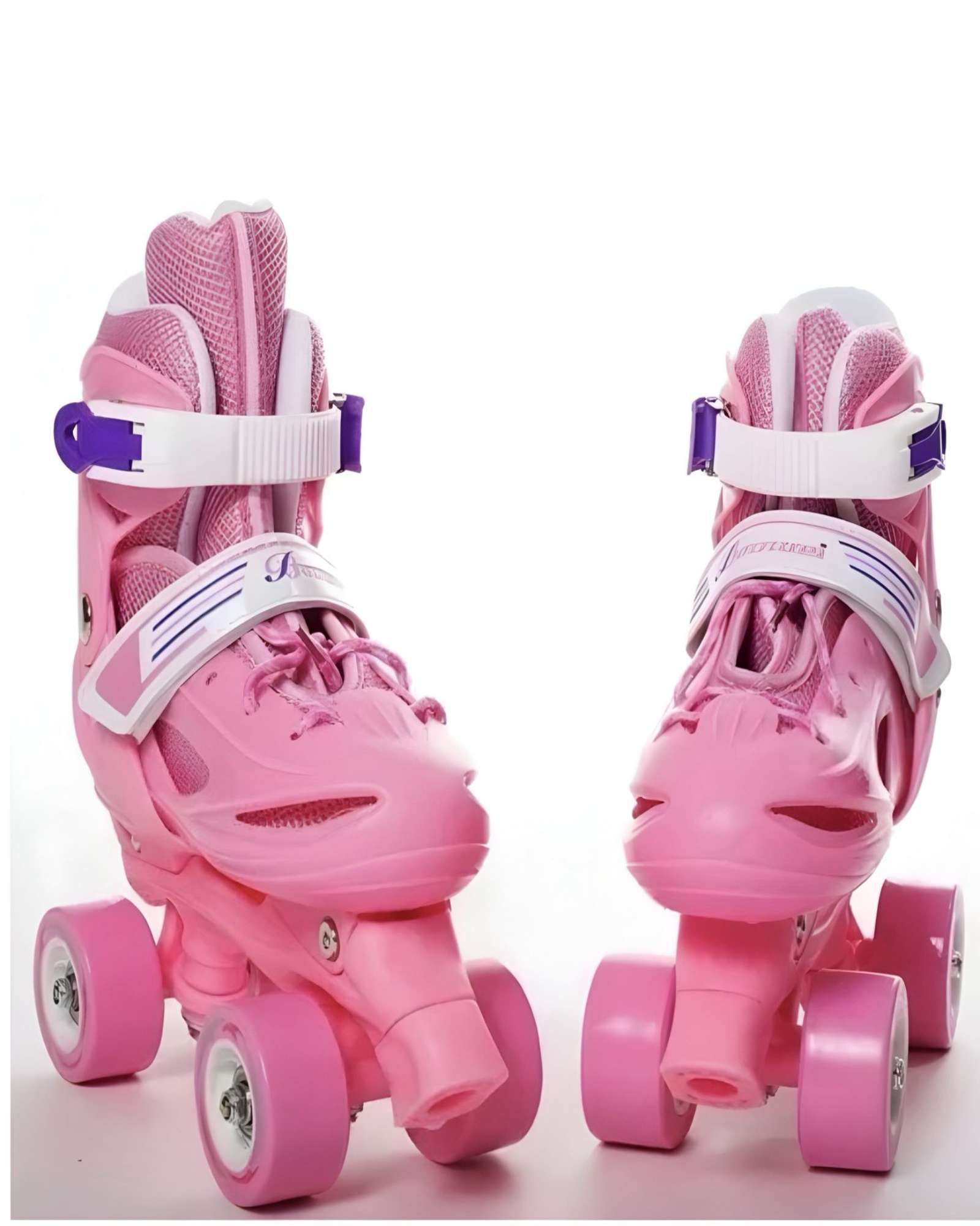 PATINES AJUSTABLES MAS KIT CON CASCO 4 RUEDAS NIÑA ROSA TALLA M 35-38 - 2