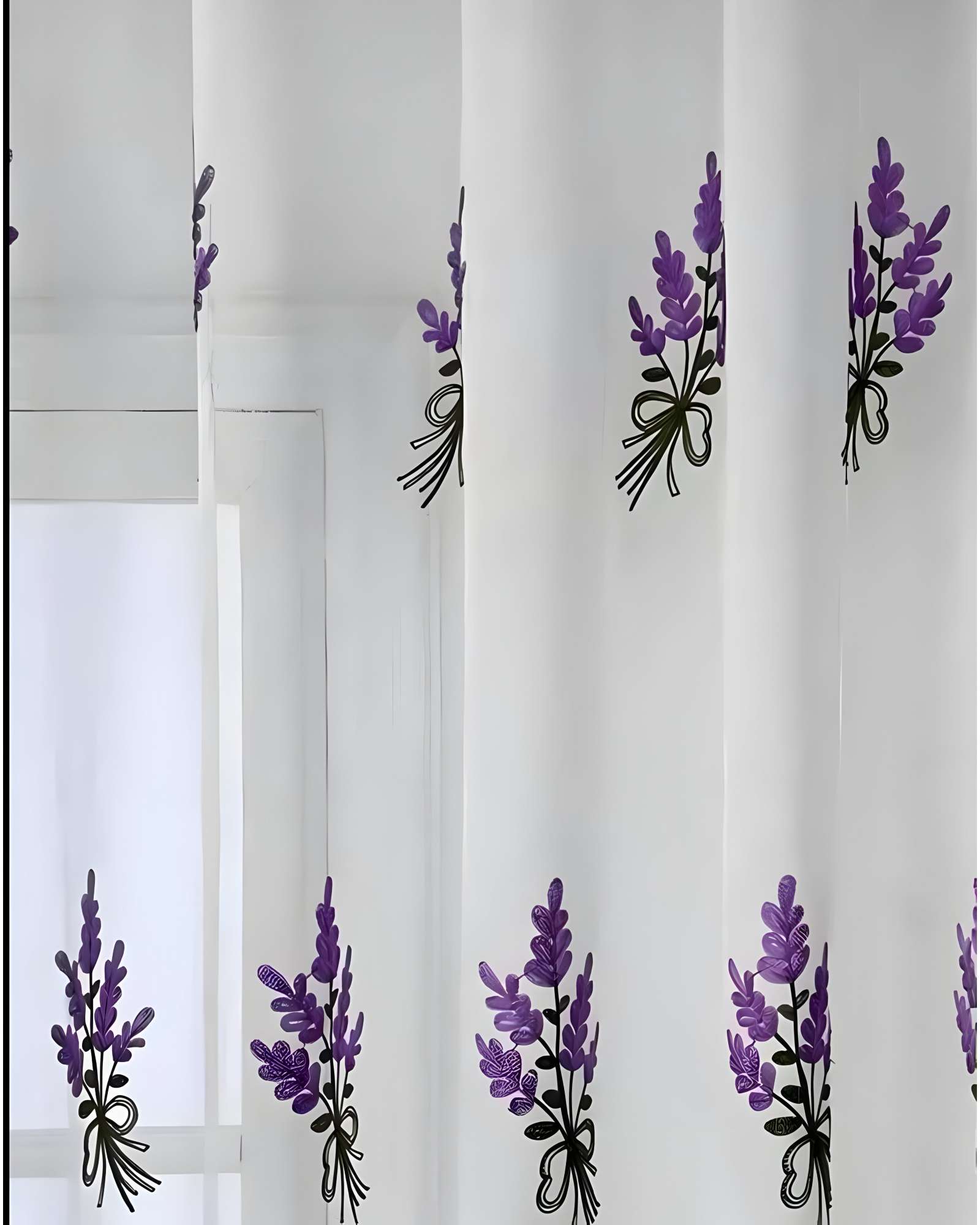 JUEGO DE VISILLOS LAVANDA 140X230 CM 2 PAÑOS - 4