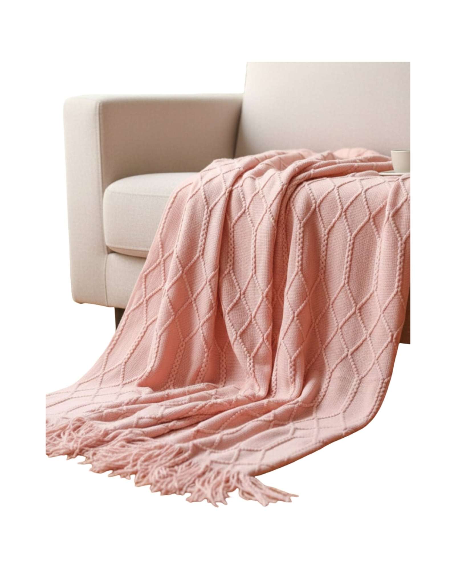 MANTAS TEJIDAS LUJOSAS PARA DECORAR TU SOFA - 5