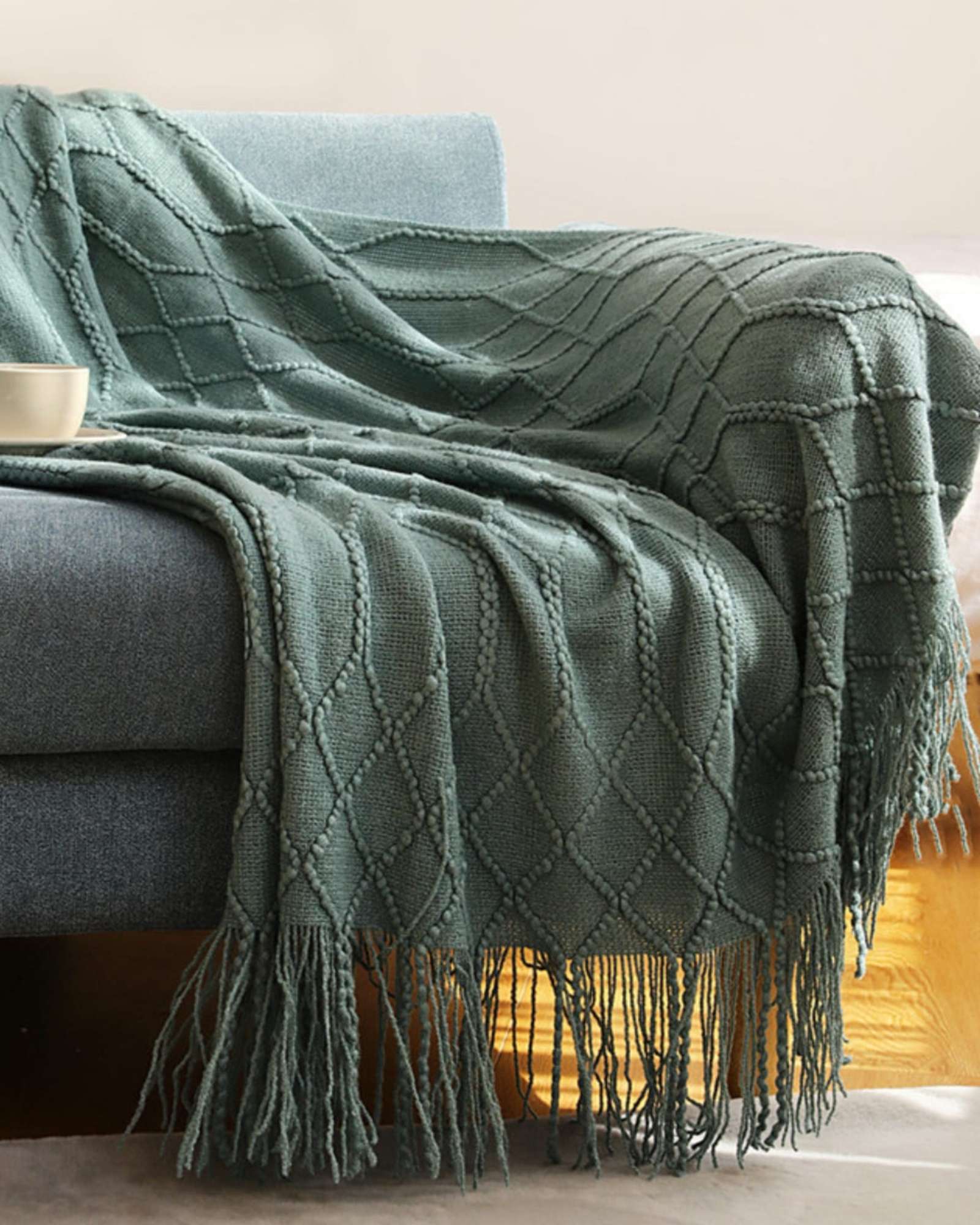 MANTAS TEJIDAS LUJOSAS PARA DECORAR TU SOFA - 1