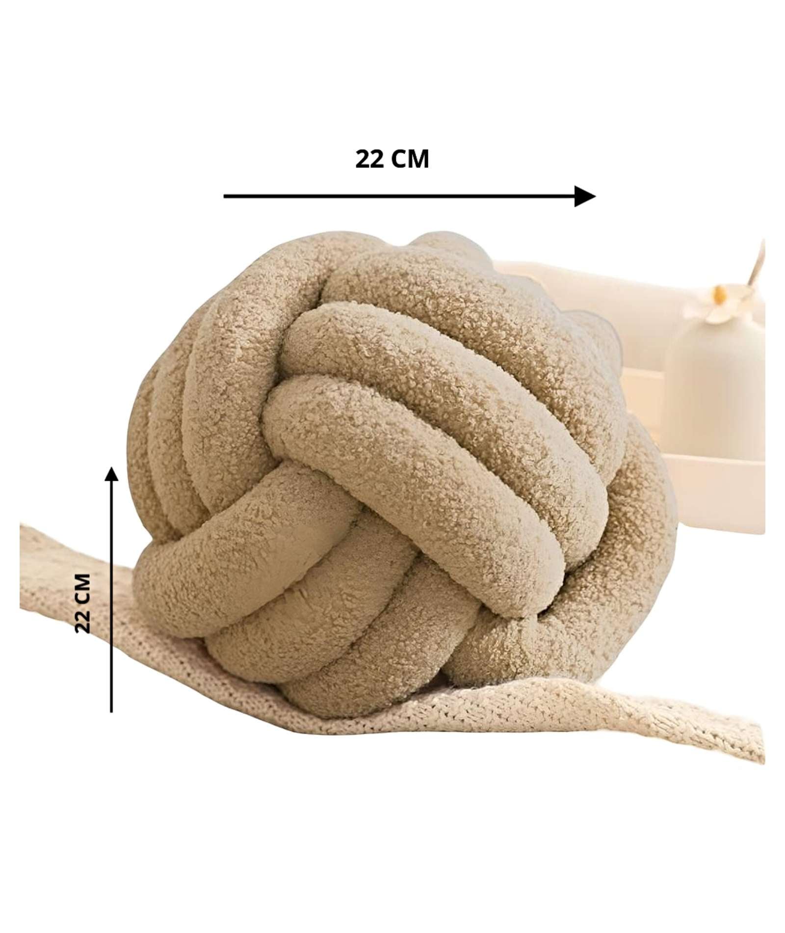 COJIN NUDO BEIGE 22 CM - 2