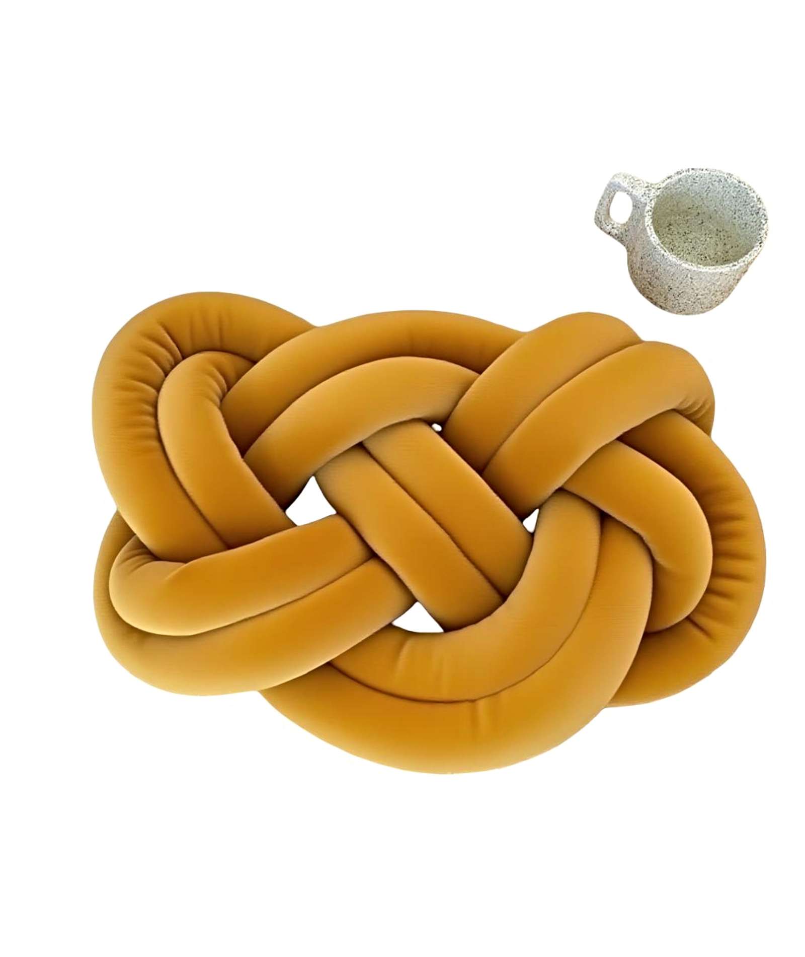 COJIN NUDO GRANDE MOSTAZA 45 CM - 1
