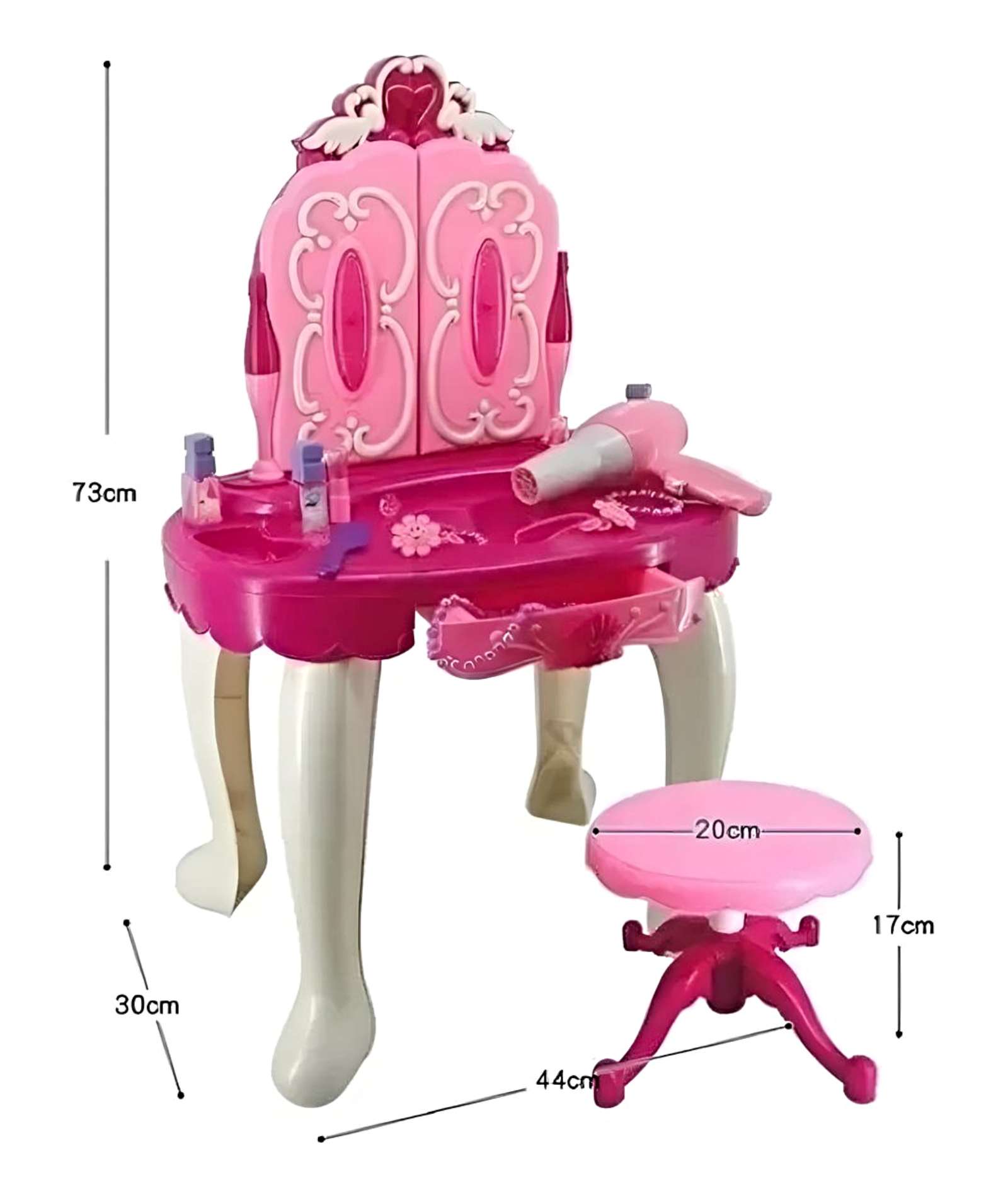 JUEGO SET PEINADORA DE BELLEZA ESPEJO MAGICO INFANTIL - 4