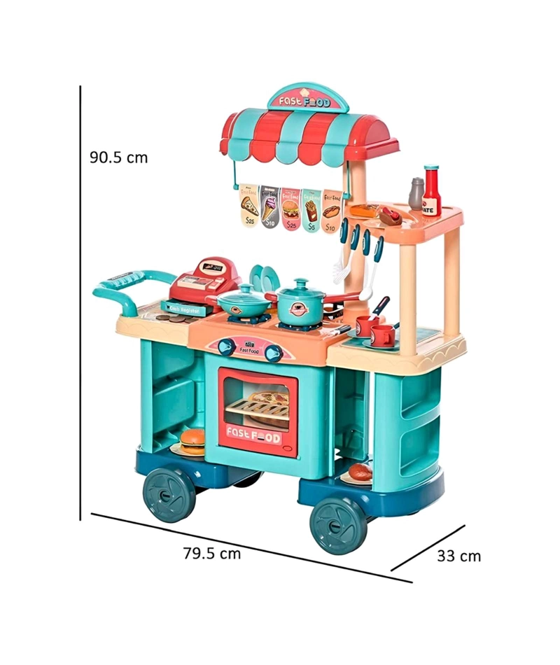 JUEGO CARRITO DE COMIDA RAPIDA FAST FOOD - 2