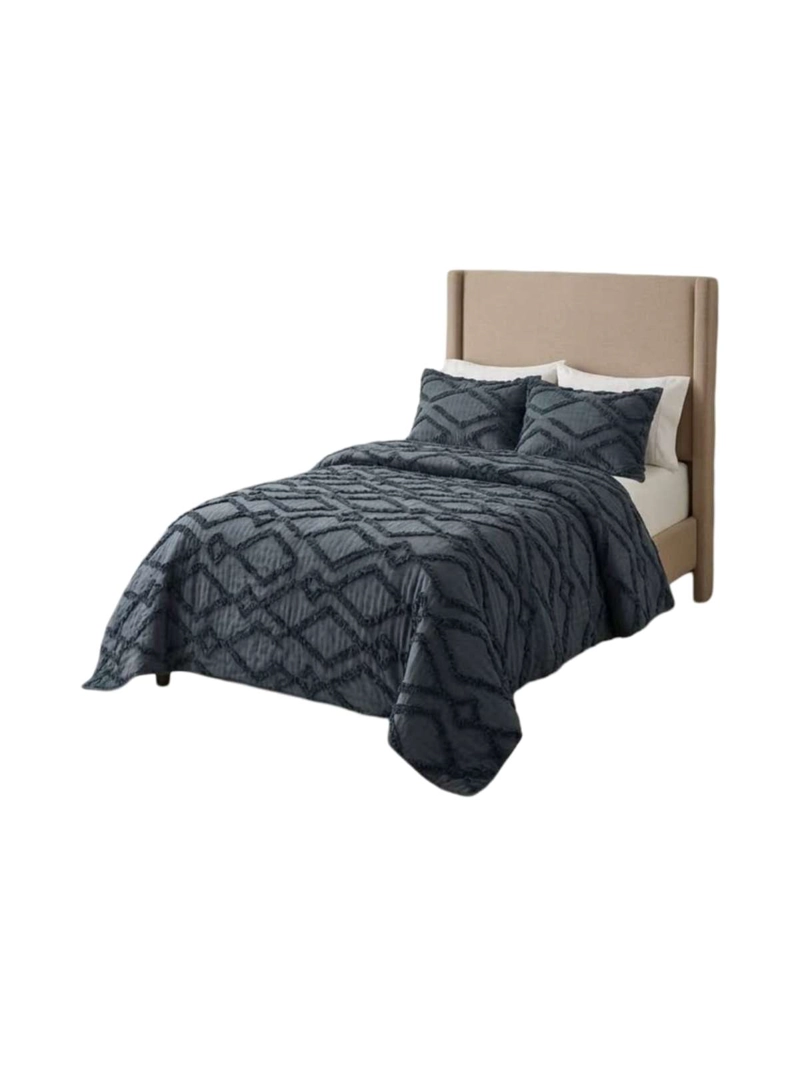 QUILT DE VERANO TUFTING LIVIANO DISEÑO GEOME TRICO 2 PLAZAS - 3