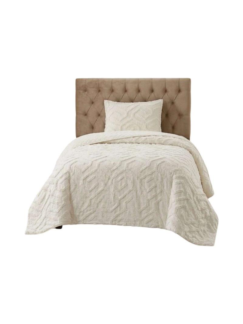 QUILT DE VERANO TUFTING LIVIANO DISEÑO GEOME TRICO 1,5 PLAZA - 3