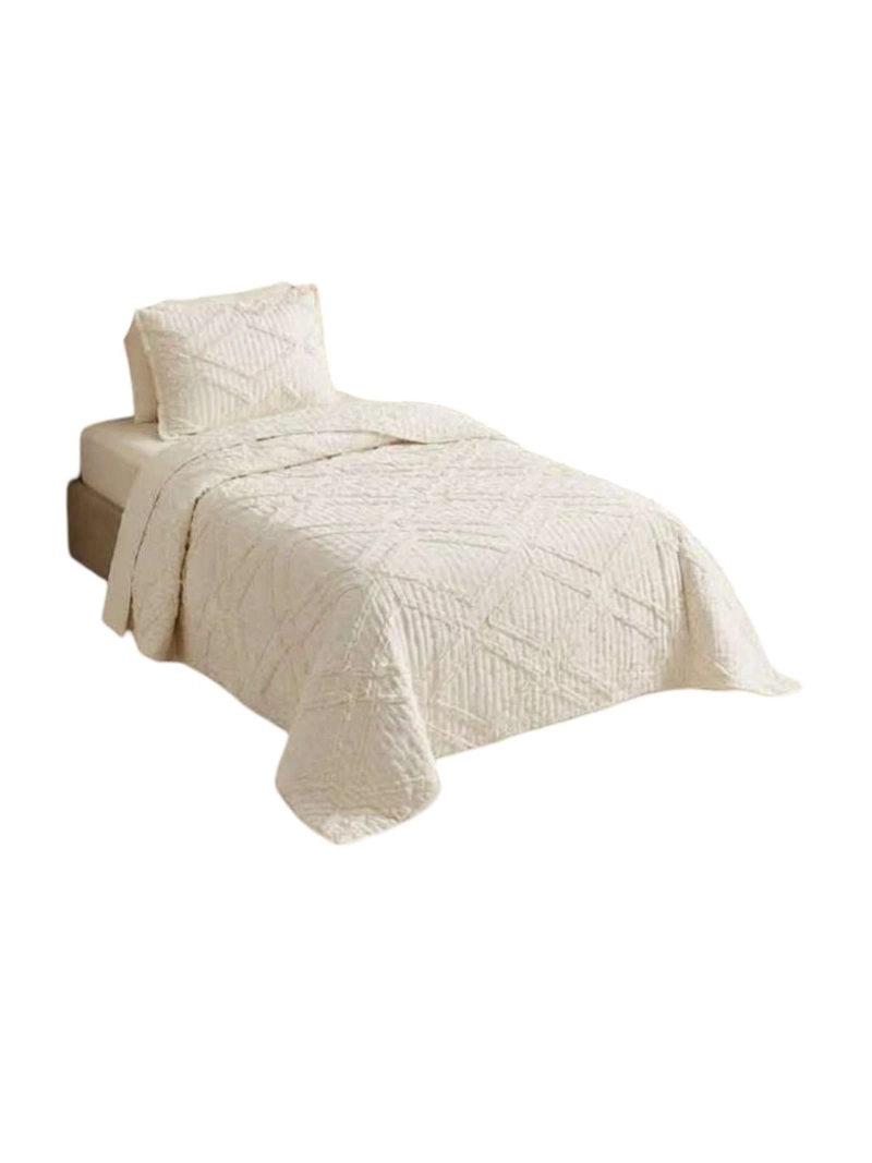 QUILT DE VERANO TUFTING LIVIANO DISEÑO GEOME TRICO 1,5 PLAZA - 3