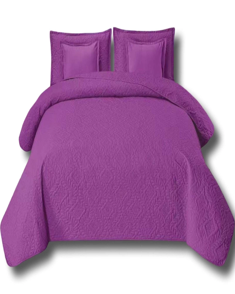CUBRECAMA 9 PIEZAS 2 PLAZAS QUILT MAS SABANAS MAS CORTINA DE TELA - 1