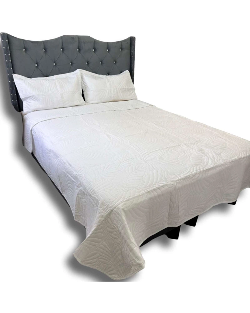 COBERTOR QUILT DE LUJO VERANO KING BLANCO - 3