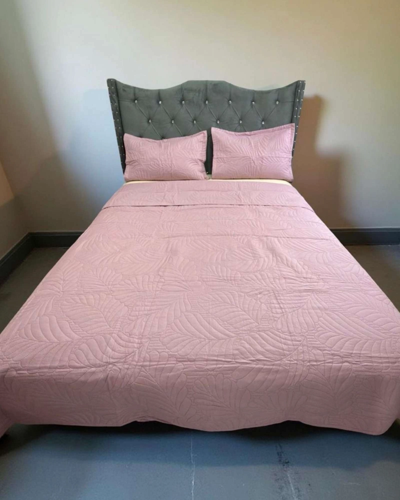 COBERTOR QUILT DE LUJO VERANO 2 PLAZA ROSA - 4