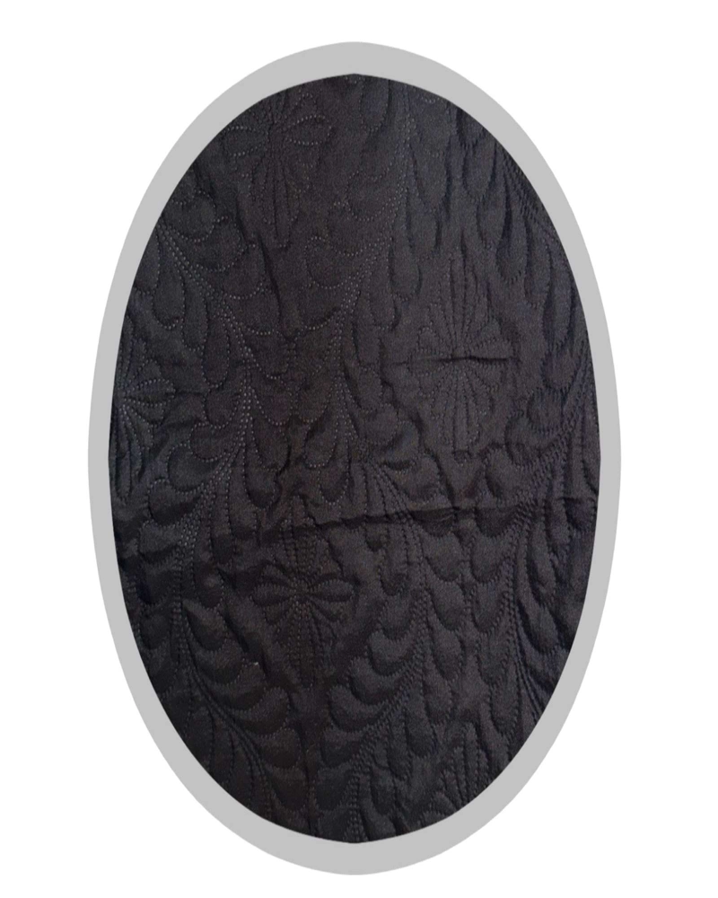 CUBRECAMA ELEGANTE  QUILT VERANO PLAZA Y MEDIA NEGRO - 3