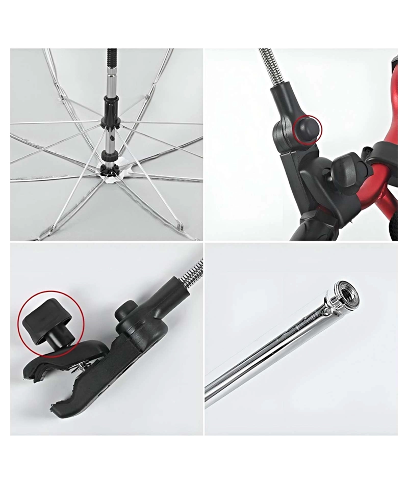 SOMBRILLA PARA COCHECITO DE BEBE  PORTATIL UV ROJO - 2