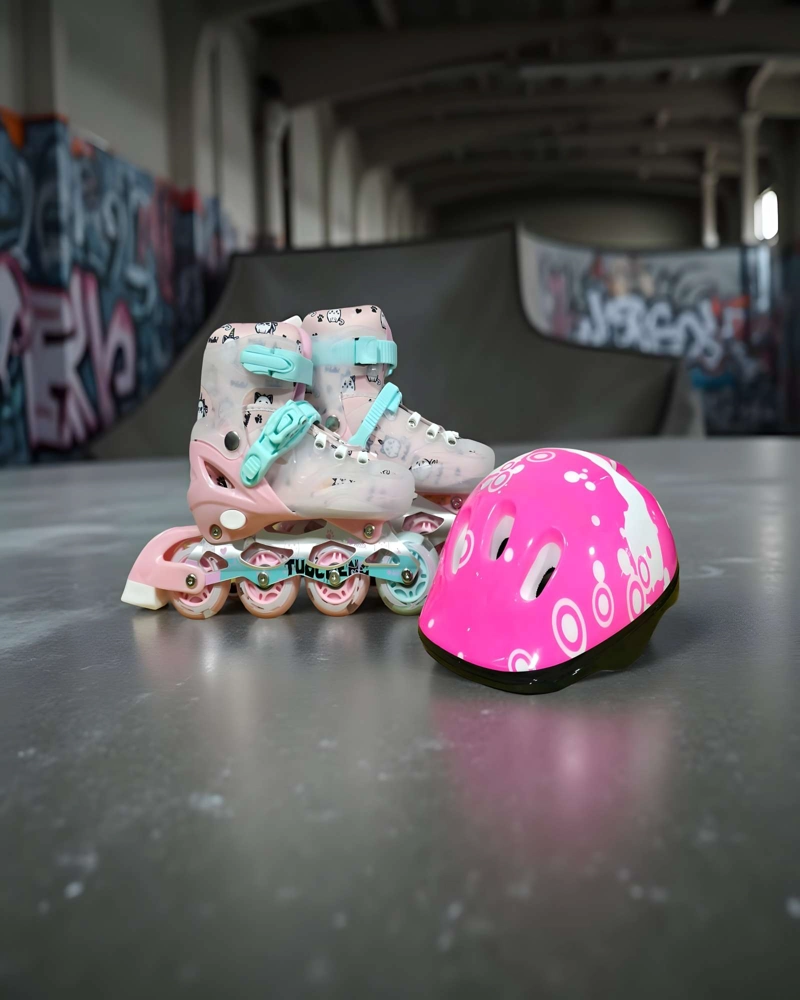 PATIN LINEAL CON LUCES Y KIT TALLA M 35-38 ROSA2 - 3
