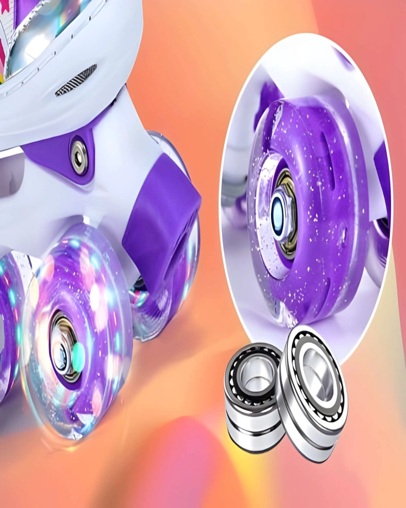 PATIN LINEAL CON LUCES Y KIT TALLA M 32-35 LILA1 - 5