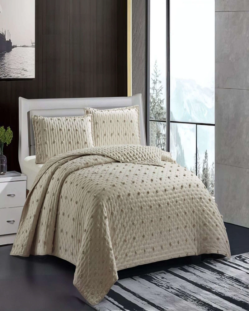 CUBRECAMA QUILT TUFTING DE LUJO SUAVE KING - 3