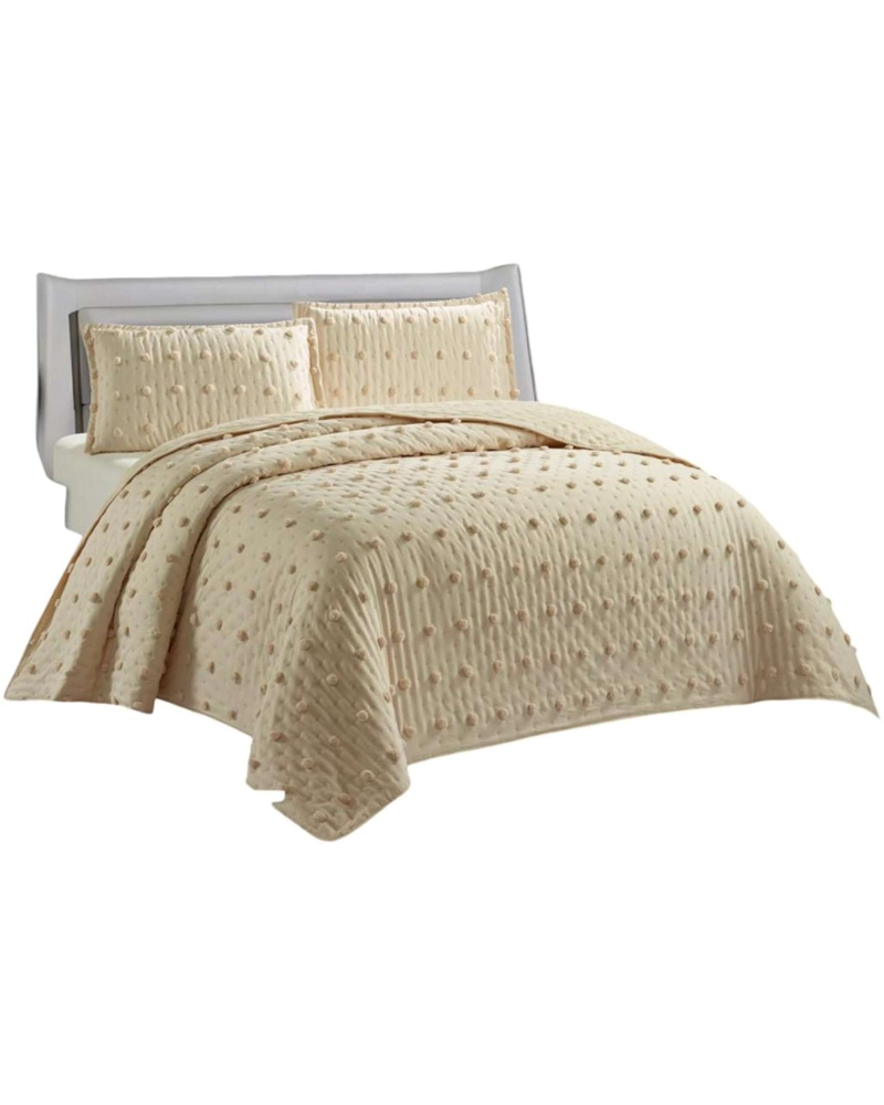 CUBRECAMA QUILT TUFTING DE LUJO SUAVE KING - 1