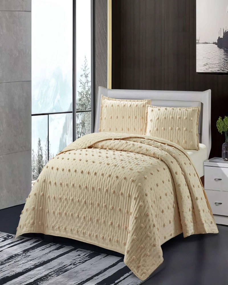CUBRECAMA QUILT TUFTING DE LUJO SUAVE KING - 4