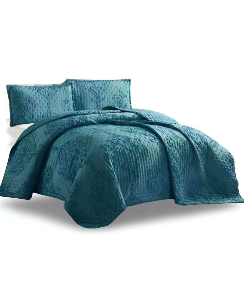 CUBRECAMA QUILT TUFTING DE LUJO SUAVE 2 PLAZAS - 1