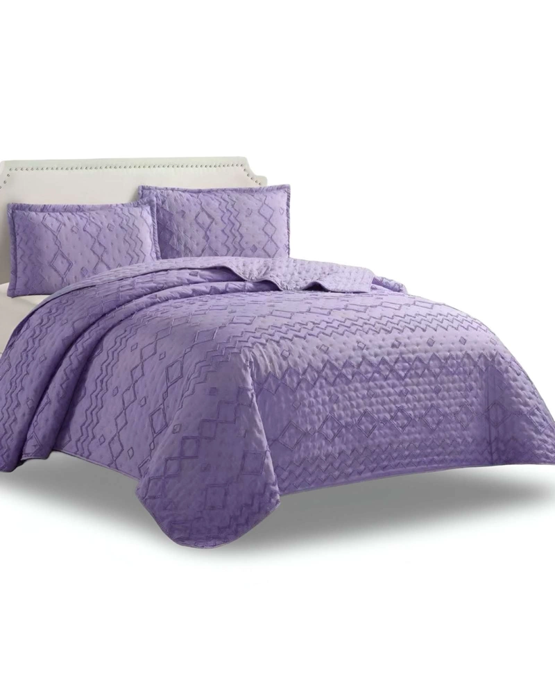 CUBRECAMA QUILT TUFTING DE LUJO SUAVE PLAZA Y MEDIA - 1