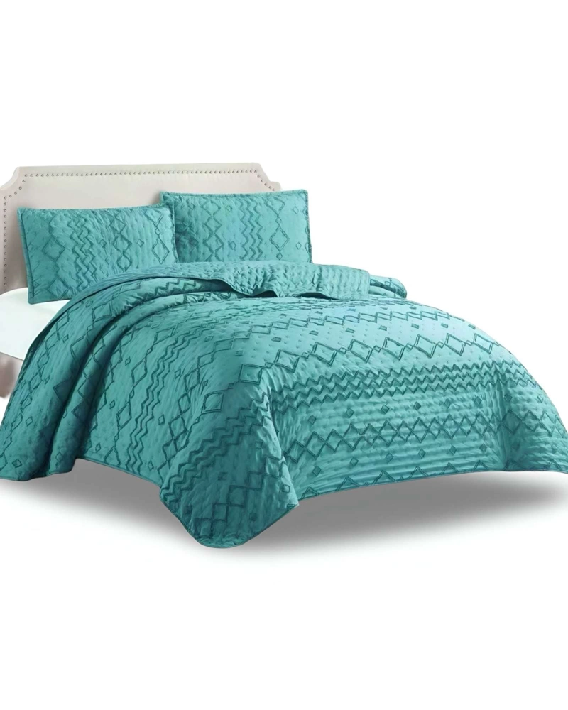 CUBRECAMA QUILT TUFTING DE LUJO SUAVE 2 PLAZAS - 1