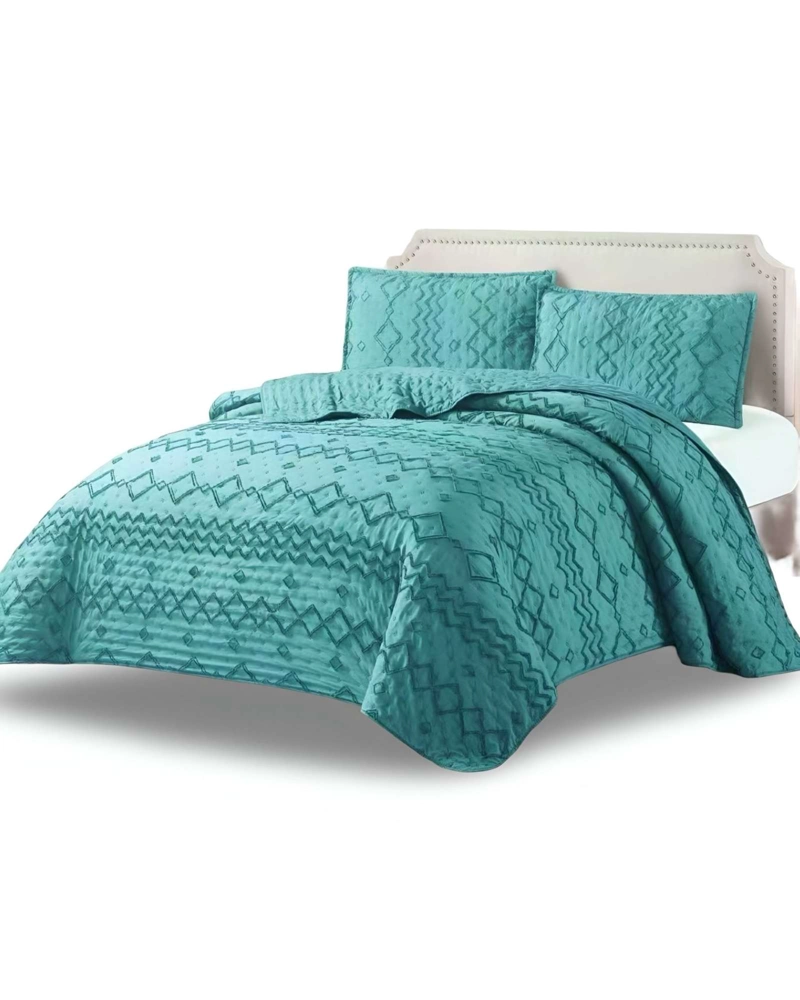 CUBRECAMA QUILT TUFTING DE LUJO SUAVE 2 PLAZAS - 2