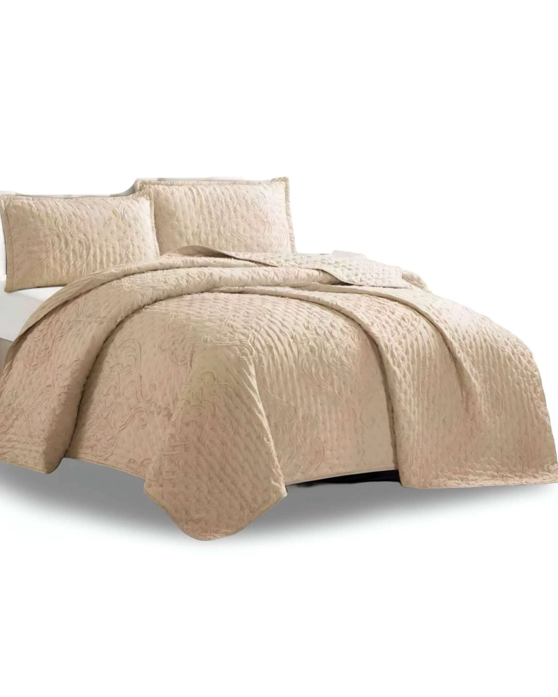 CUBRECAMA QUILT TUFTING DE LUJO SUAVE 2 PLAZAS - 1