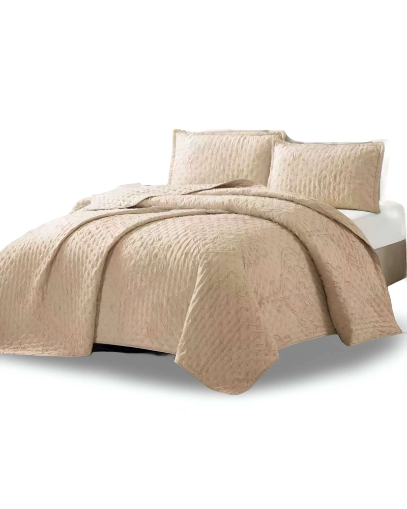 CUBRECAMA QUILT TUFTING DE LUJO SUAVE 2 PLAZAS - 2