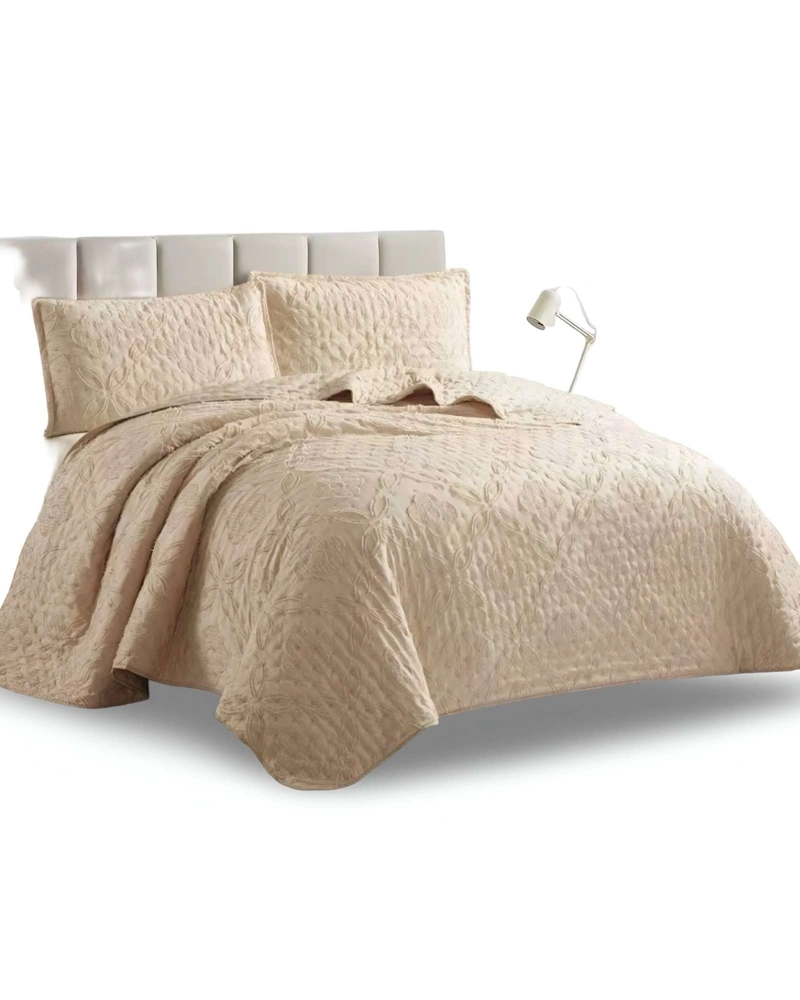 CUBRECAMA QUILT TUFTING DE LUJO SUAVE 2 PLAZAS - 1
