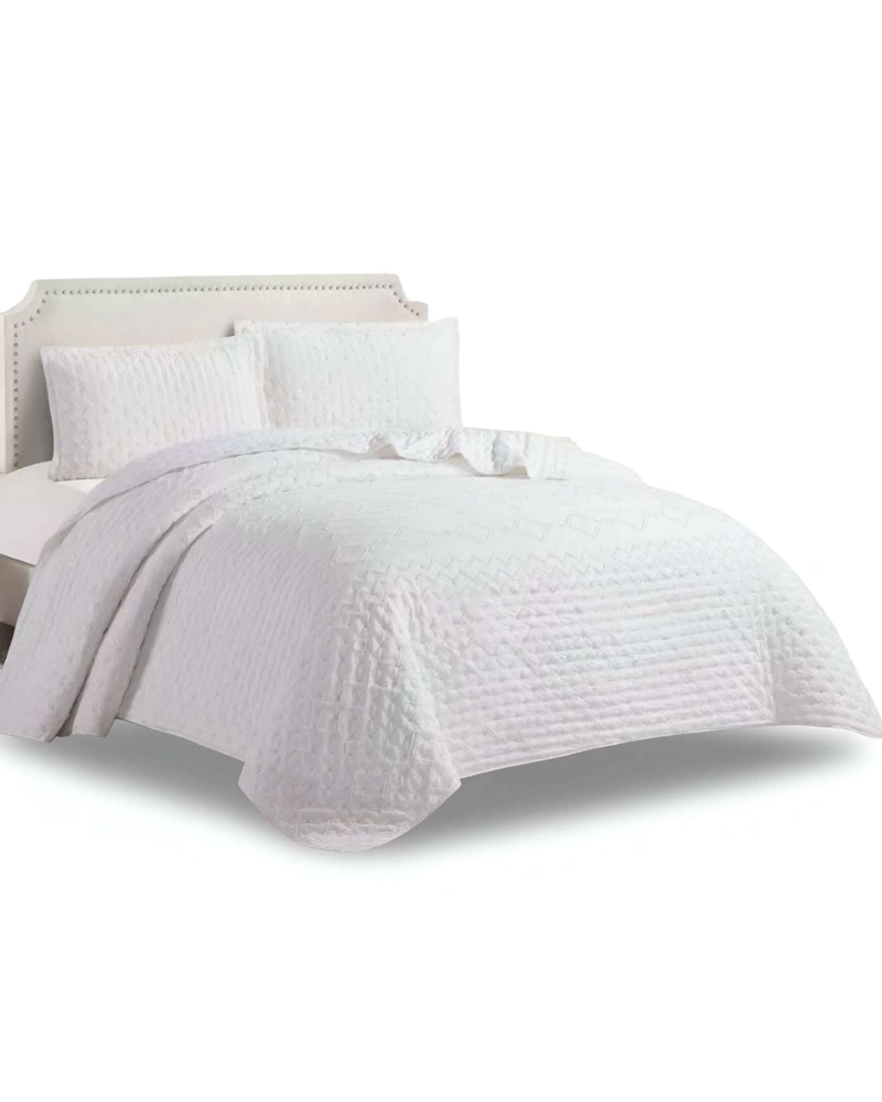 CUBRECAMA QUILT TUFTING DE LUJO SUAVE PLAZA Y MEDIA - 1