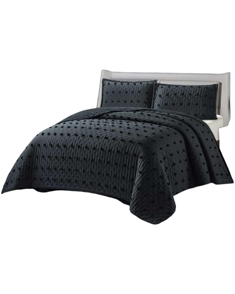 CUBRECAMA QUILT TUFTING DE LUJO SUAVE PLAZA Y MEDIA - 2