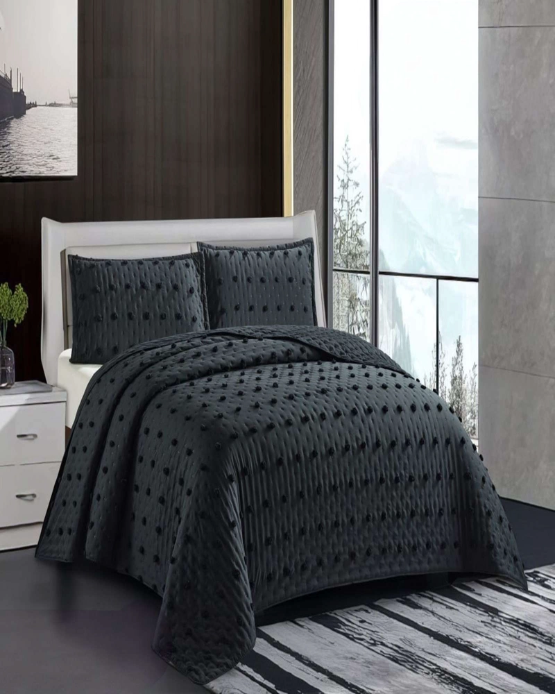 CUBRECAMA QUILT TUFTING DE LUJO SUAVE PLAZA Y MEDIA - 3