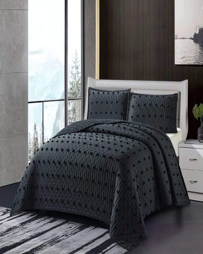CUBRECAMA QUILT TUFTING DE LUJO SUAVE PLAZA Y MEDIA - 4